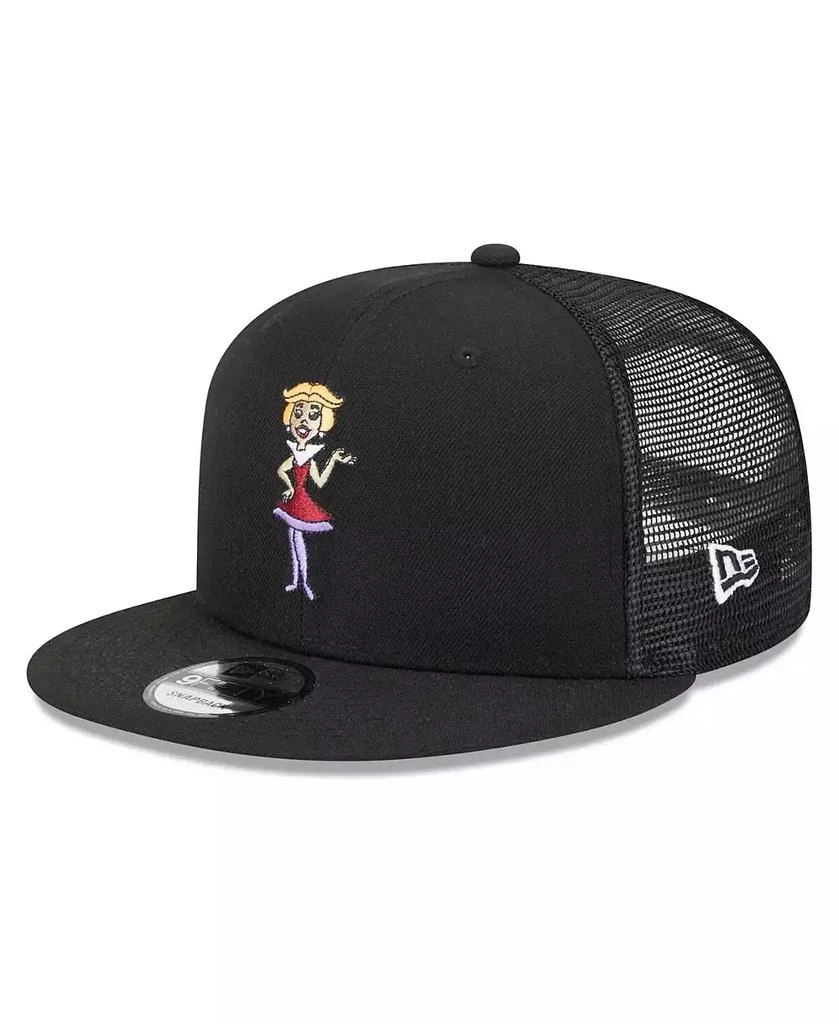 New Era Men's Black The Jetsons Jane Jetson Mesh Trucker 9FIFTY Snapback Hat 1