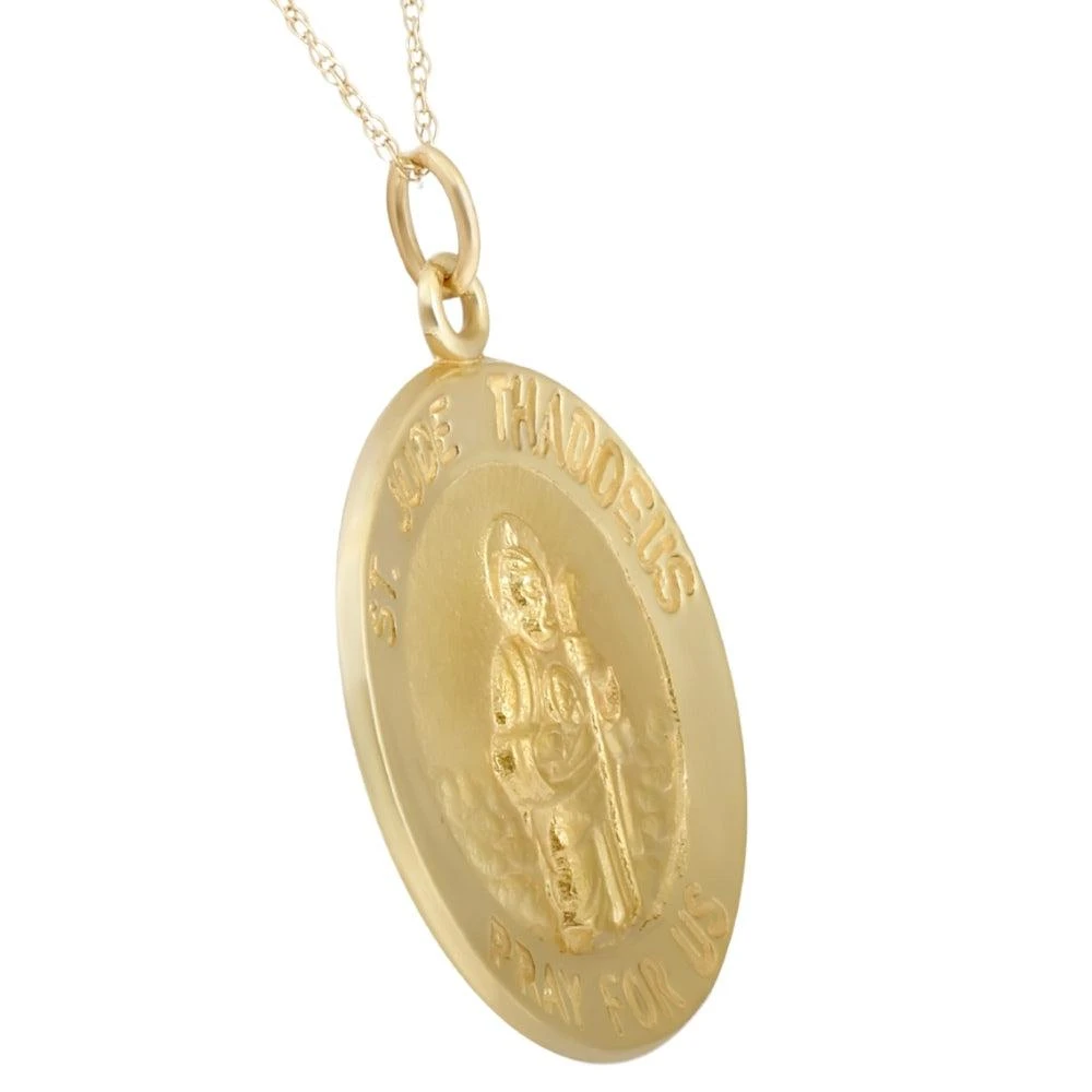 14k Yellow Gold St. Jude Thaddeus Medal Pendant 1" Tall 3.5 Grams – On ...