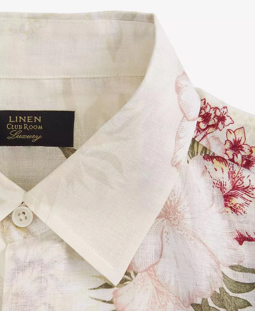 Club Room Men's Belize Long Sleeve Button-Front Floral Print Linen Shirt, Exclusively at Macy's 4