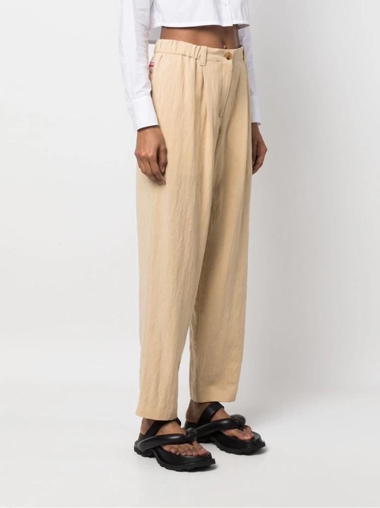 Kenzo High-Waisted Beige Trousers