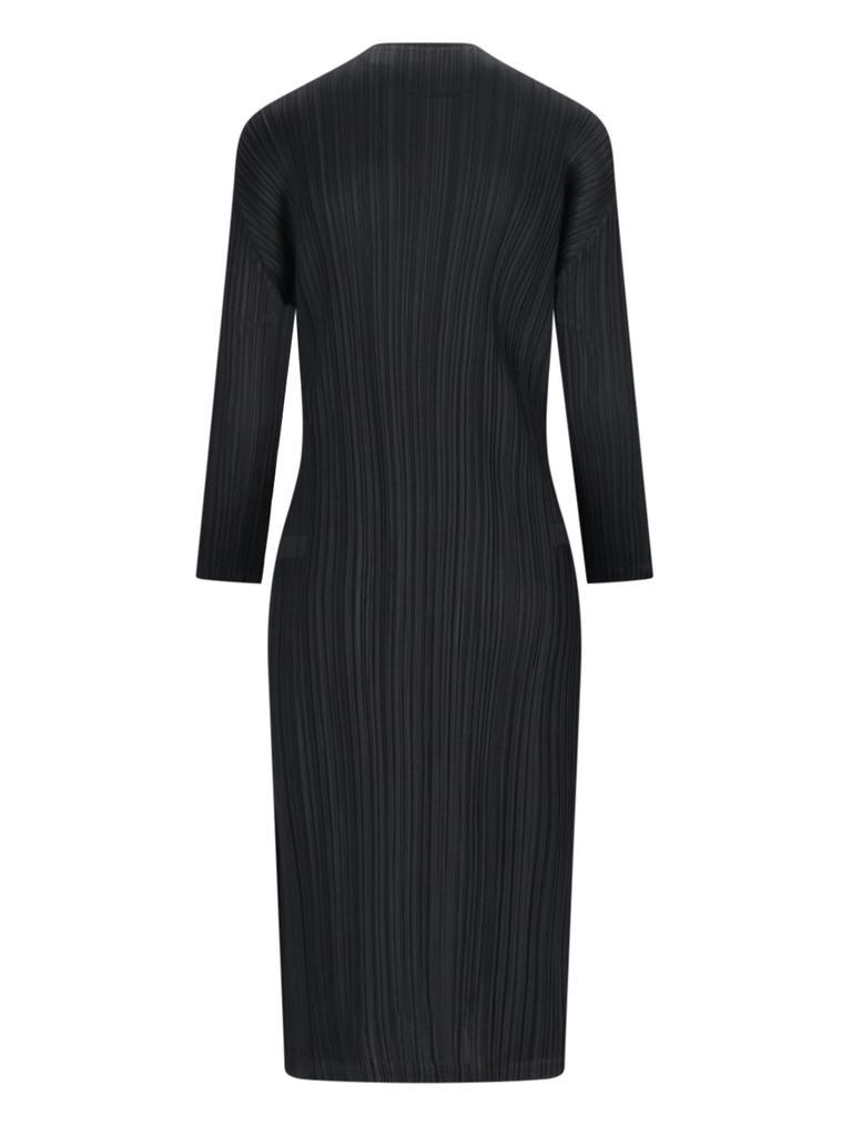Pleats Please Pleats Please Issey Miyake Pleated Side Slit Midi Dress