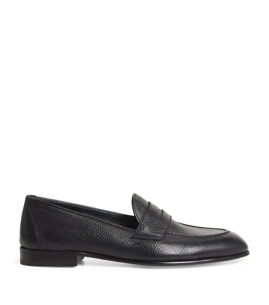 Brioni Leather Appia Loafers 1
