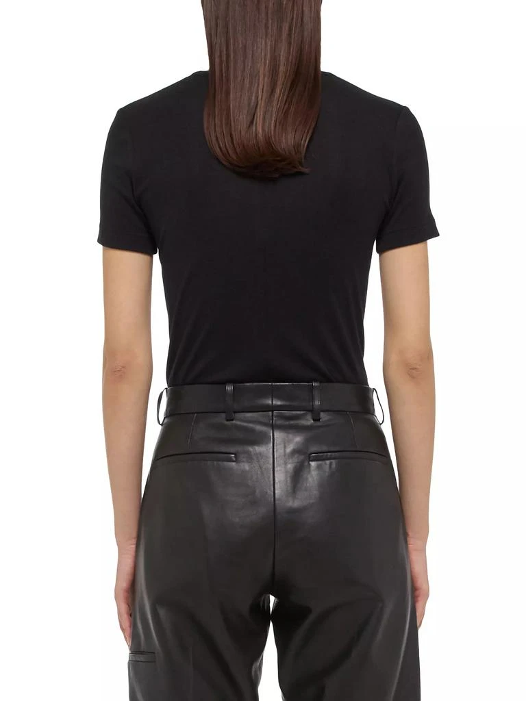 Helmut Lang Rib-Knit Pima Cotton-Blend T-Shirt 5