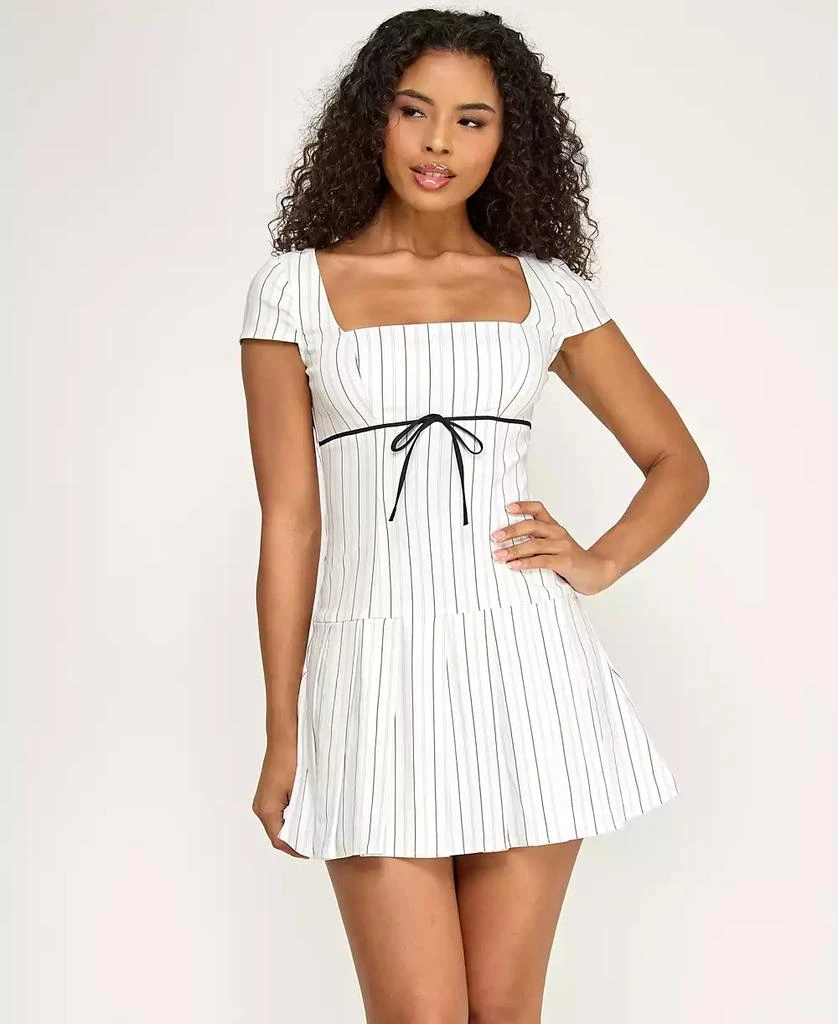 Juniors' Striped Pleated Mini Dress  On Sale Now with Up to 25% Off |  Discover Exclusive Deals & Savings at BeyondStyle  Authentic B Darlin  women|dresses|clothe|juniors|dress with Limited-Time Discounts, Free  Shipping,