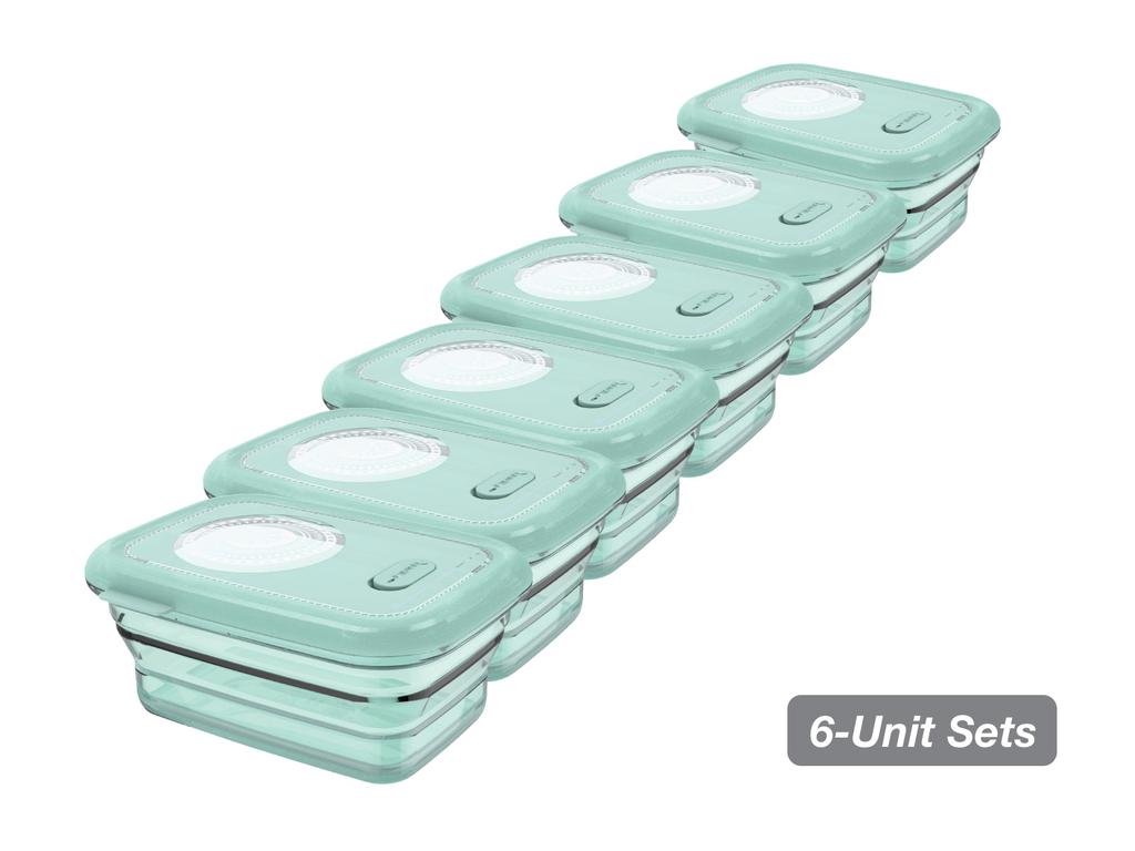 MNML Collapsible Silicone Food Storage Container Set of 6 - 460 ml - Clear
