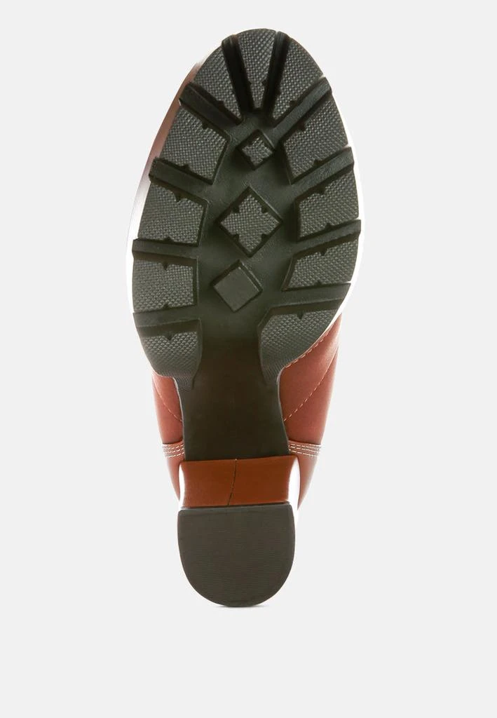 London Rag scotch high heel quilted satin biker boots 6