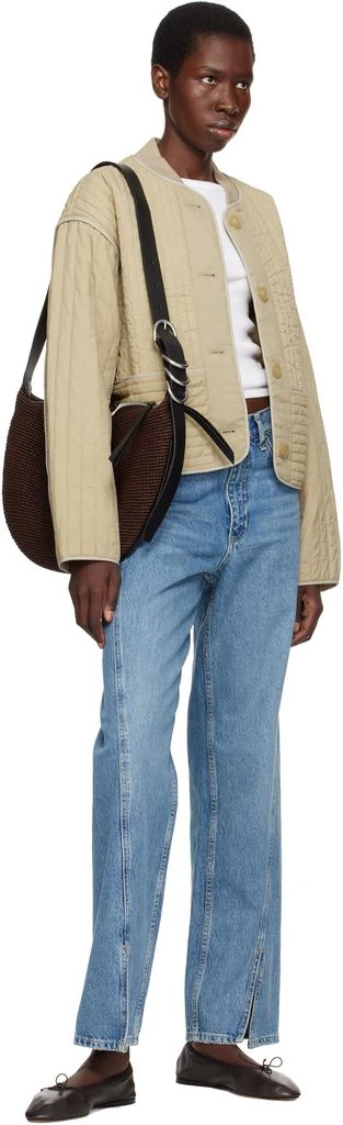 Rag & Bone Brown Mercer Medium Straw Bag 4