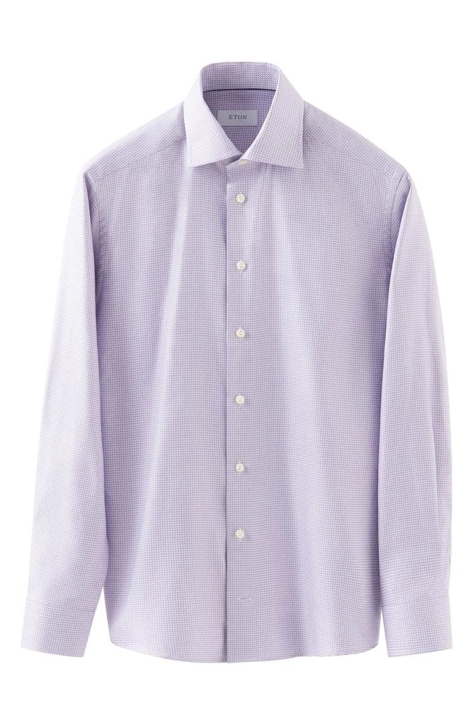 Eton Contemporary Fit Microcheck Organic Cotton Dress Shirt 4