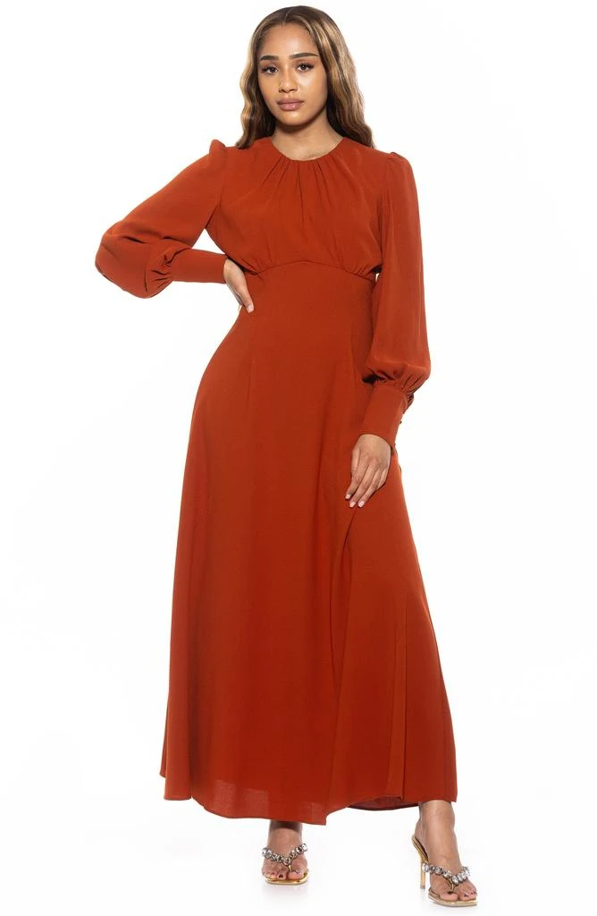 ALEXIA ADMOR Yesenia Long Sleeve Empire Waist Maxi Dress 4