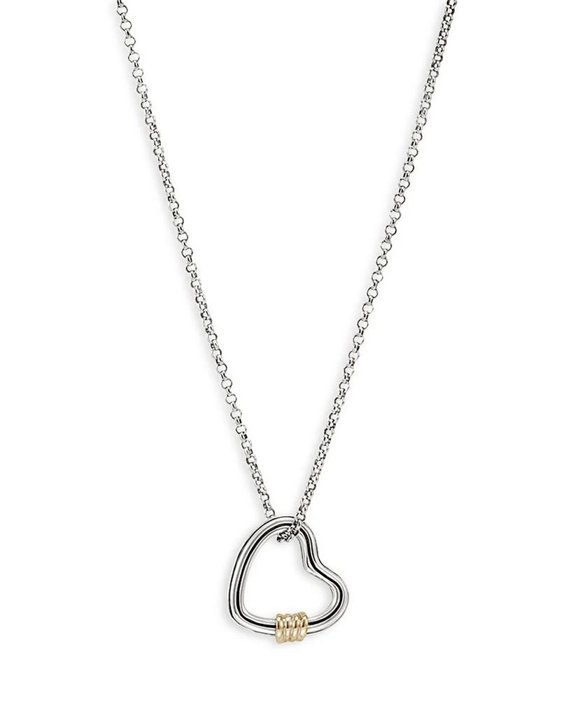 JOHN HARDY Sterling Silver & 14K Yellow Gold Bamboo Heart Pendant Necklace, 16"-18" 3