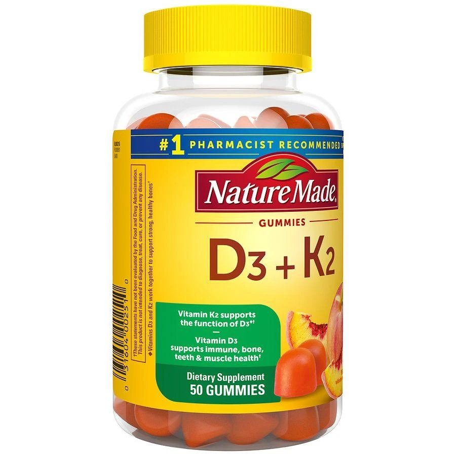 Nature Made Vitamin D3 5000 IU Per Serving + K2 Gummies 8