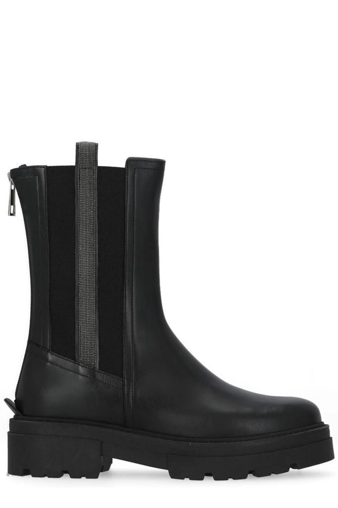 Fabiana Filippi Fabiana Filippi Bead Embellished Combat Boots 1