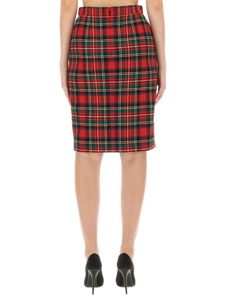 Yves Saint Laurent Saint Laurent Tartan Mini Pencil Skirt 2