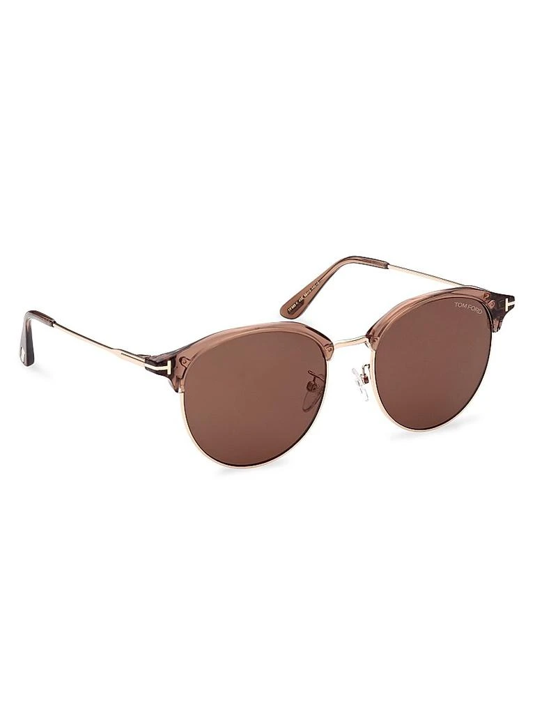 Tom Ford 55MM Clubmaster Round Sunglasses 8