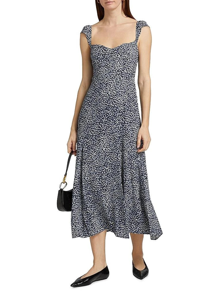 Reformation Bryson Floral Sweetheart Midi-Dress 3