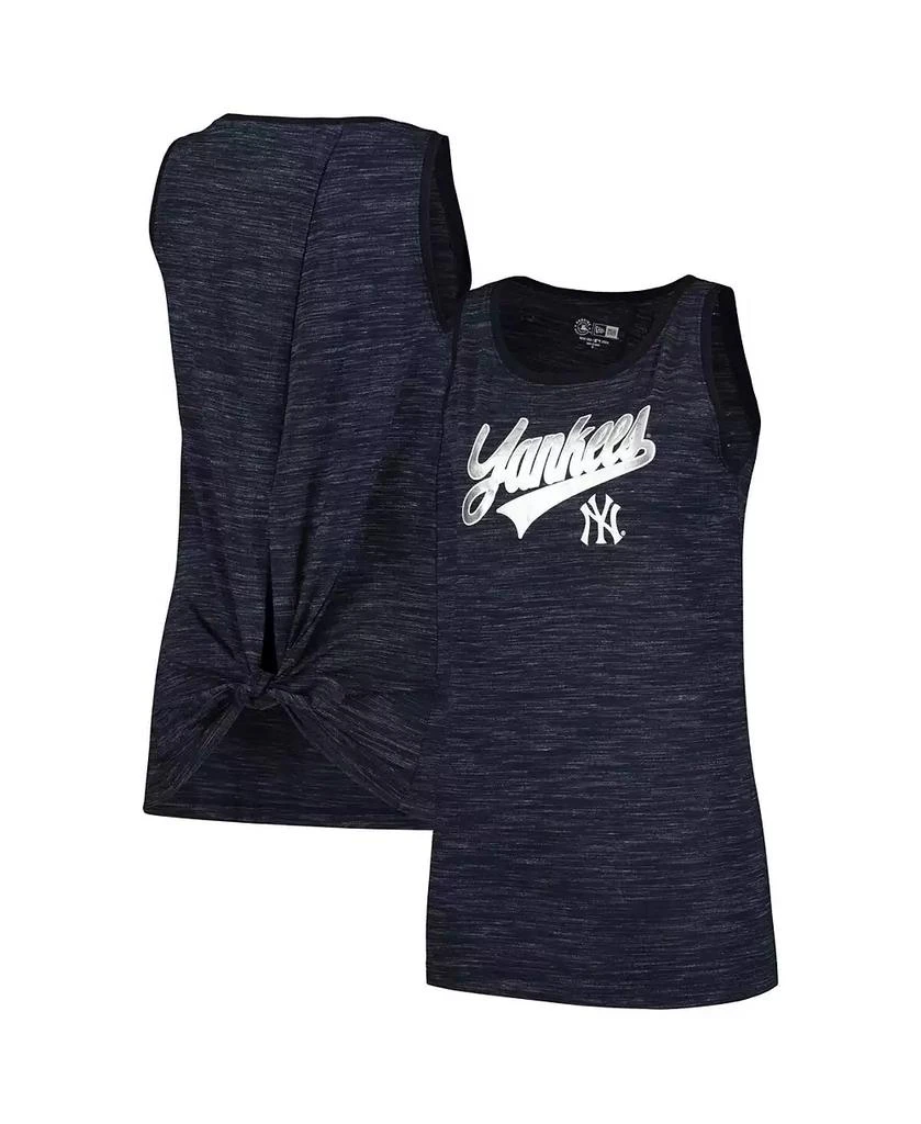 New Era Women's Navy New York Yankees Space-Dye Active Tank Top 1