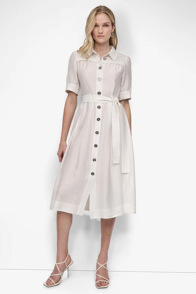 DKNY COLLAR BUTTON DOWN UITILITY DRESS