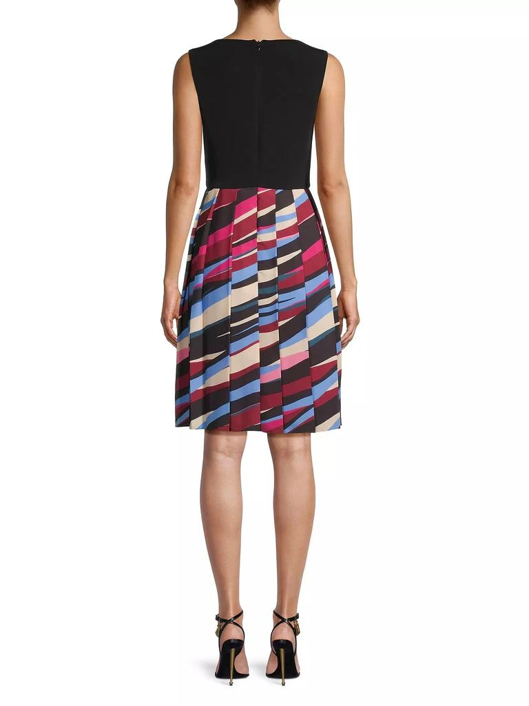 Laundry by Shelli Segal Pleated Geometric Cut-Out Dress 5