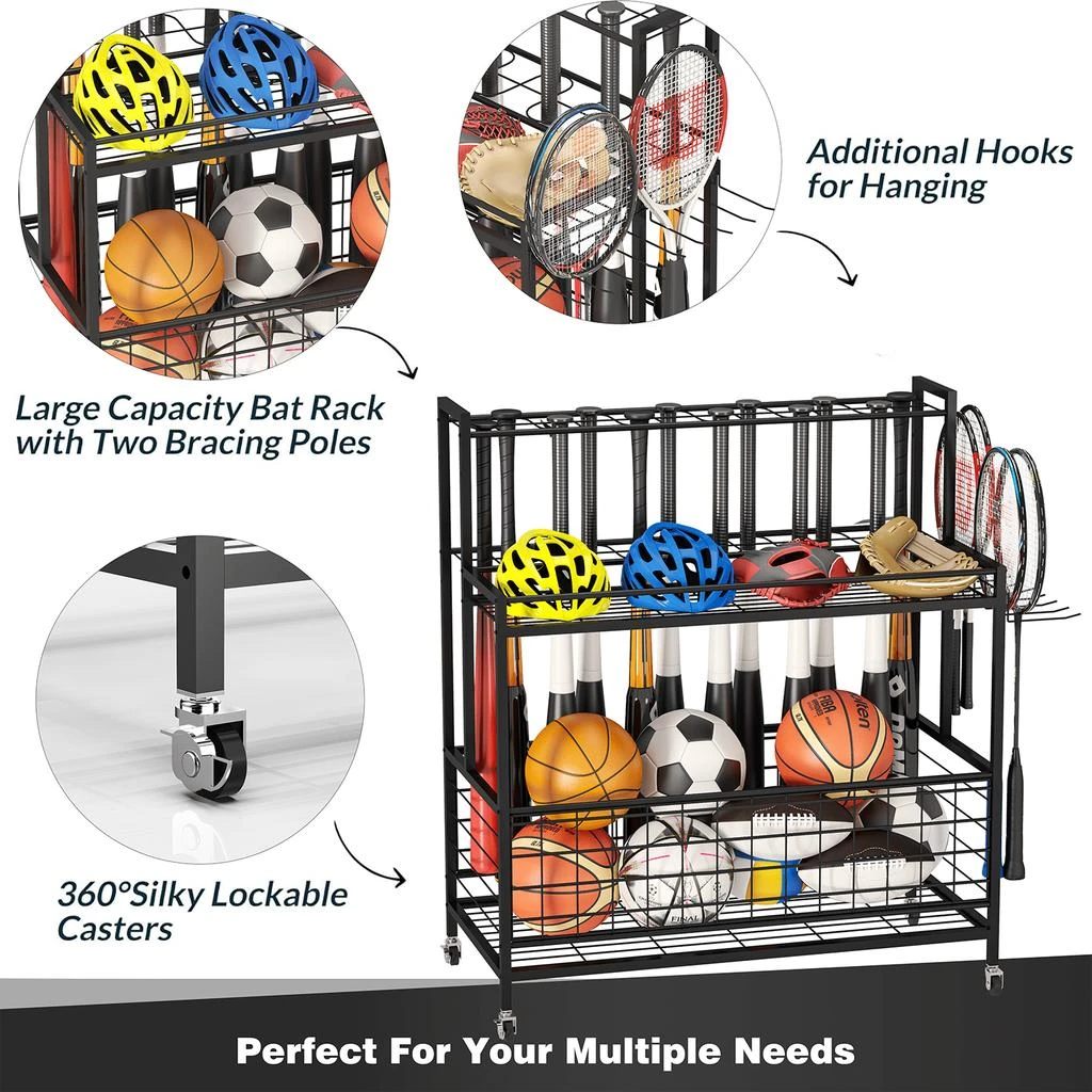 Simplie Fun Sports Equipment Storage 4