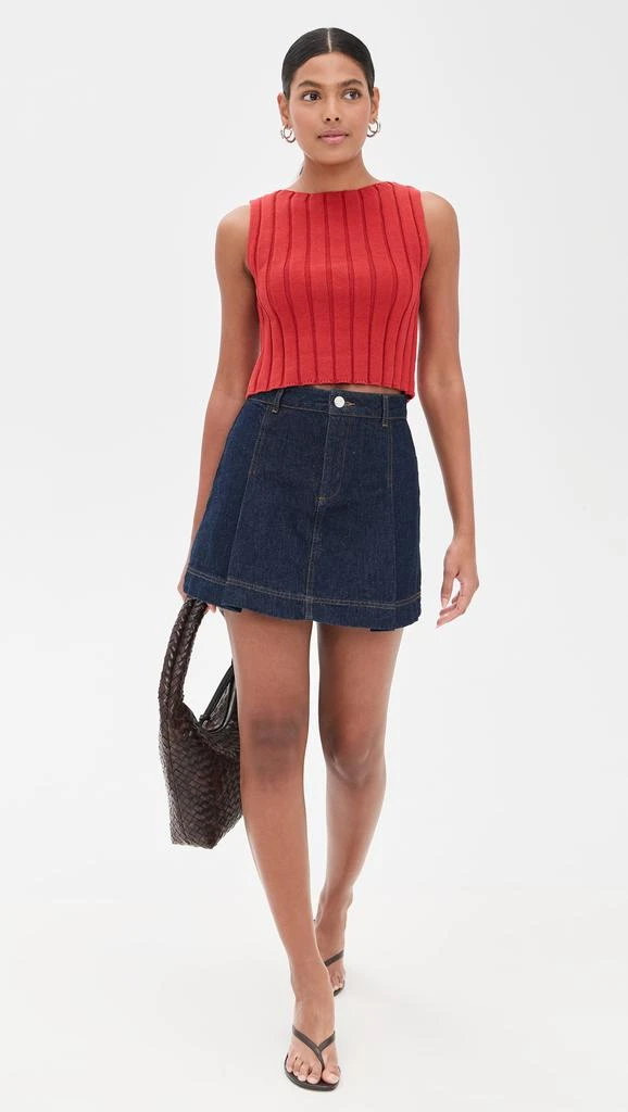 Reformation Callie Cotton Ribbed Sweater Tank 4