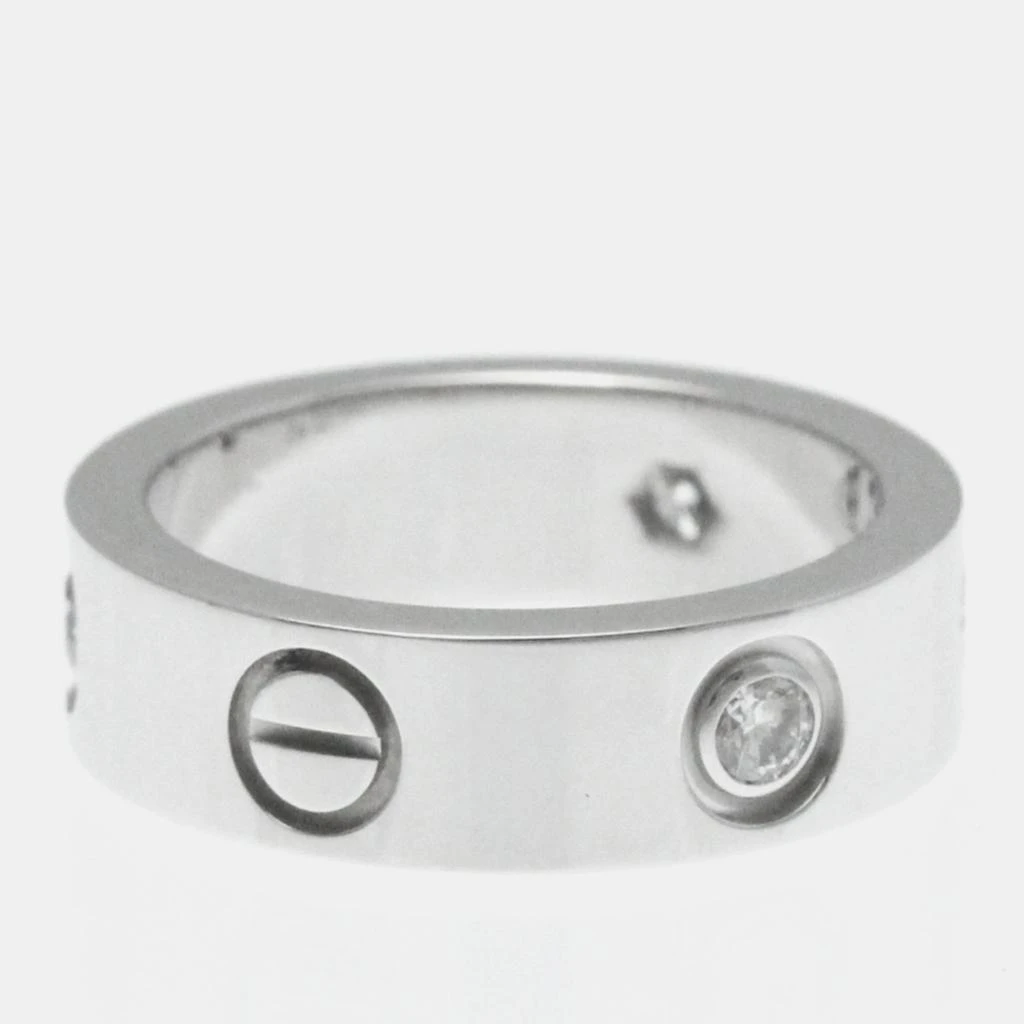 Cartier Cartier 18K White Gold and Diamond Love Band Ring EU 50 2