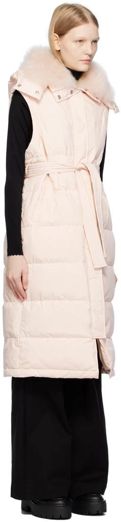 Yves Salomon Pink Belted Down Coat 4