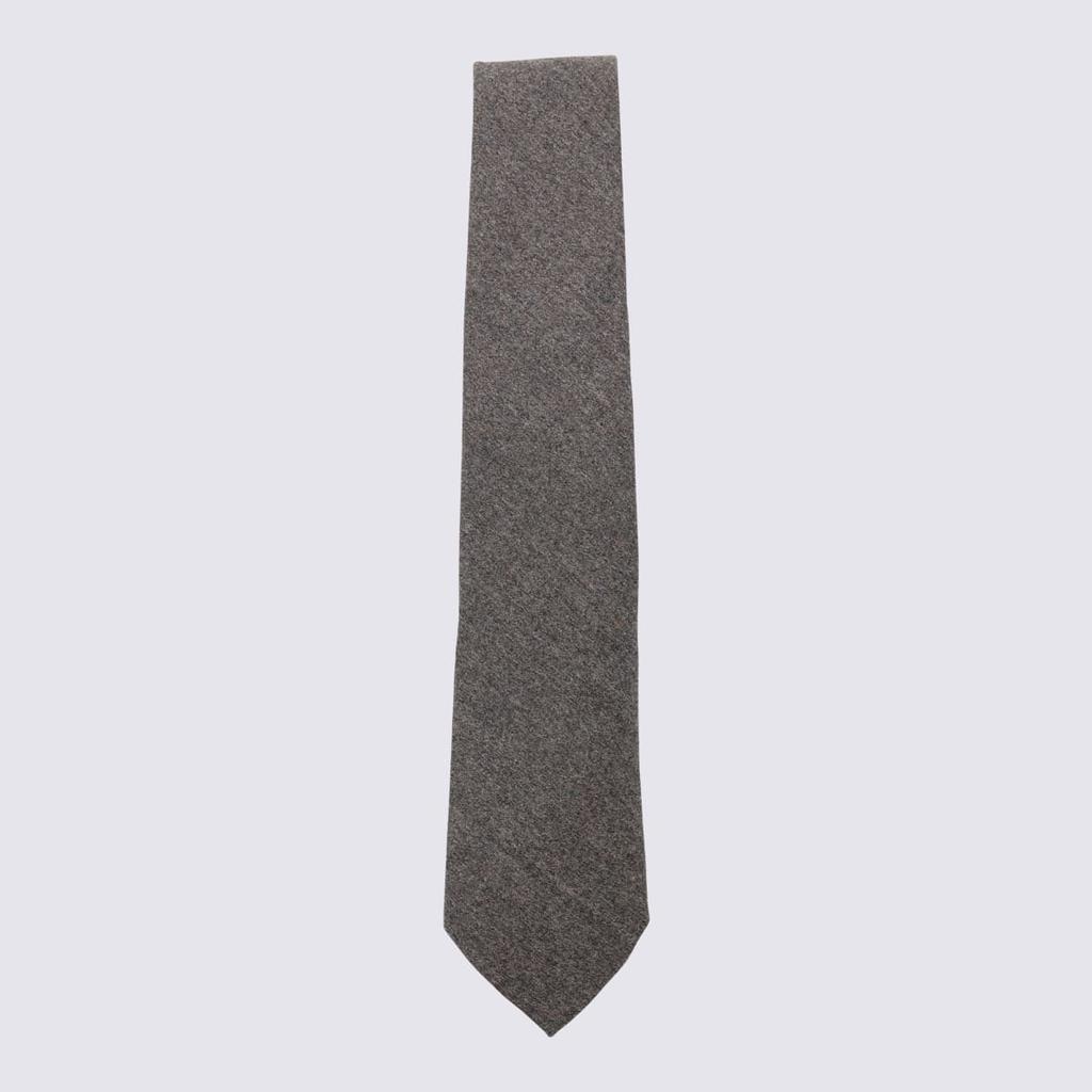 Canali Dark Grey Wool Tie