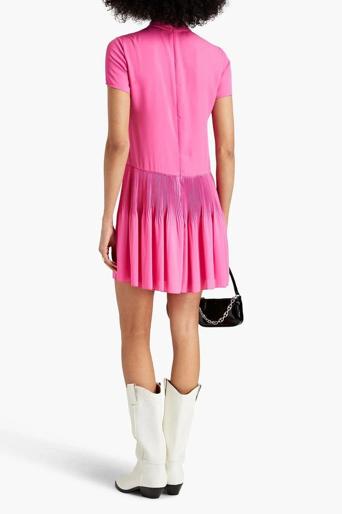 RED Valentino Pussy-bow pleated crepe mini dress 3