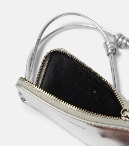 Jil Sander Envelope leather card holder with strap 2