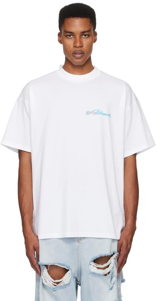 Vetements White 'Only Vetements' Regular T-shirt 1