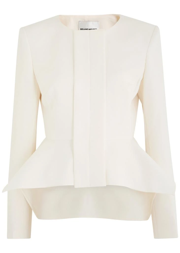 ROLAND MOURET Peplum crepe jacket 1
