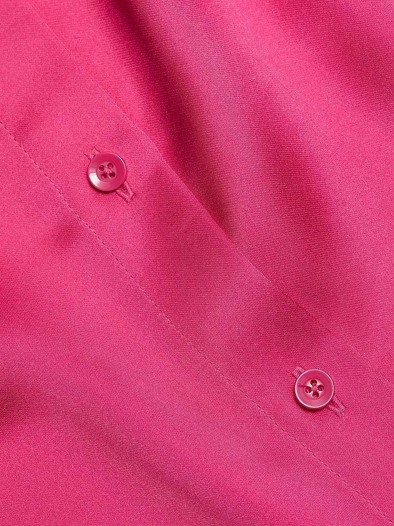 Alice + Olivia Leon Satin Crop Shirt 7