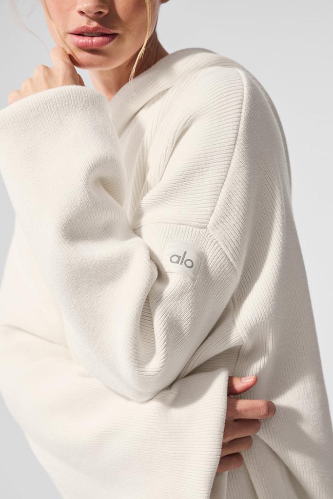 Alo Scholar Hooded Sweater - Ivory - Hoodies - Free Shipping
