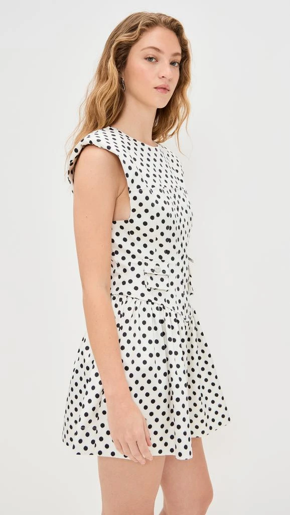 Ganni Printed Double Satin Corset Mini Dress 3