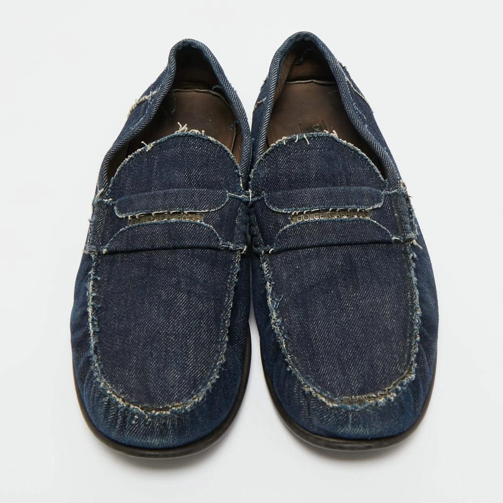 Dolce 
Gabbana Dolce 
Gabbana Navy Blue Denim Slip On Loafers Size 43 3