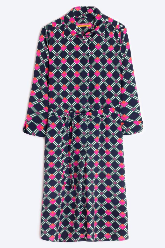 VILAGALLO Vilagallo - Women's Long Sleeve Geo Print Dress