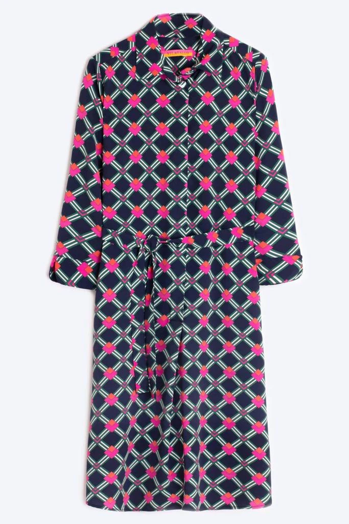 VILAGALLO Vilagallo - Women's Long Sleeve Geo Print Dress 1