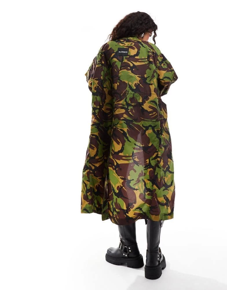 ALL SAINTS AllSaints Daneya lightweight parka in green camo 2