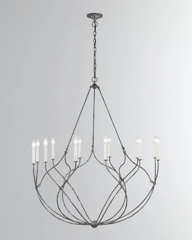 C&M by Chapman and Myers 12 - Light Chandelier  Richmond  Weathered Galvanized By Chapman & Myers 1