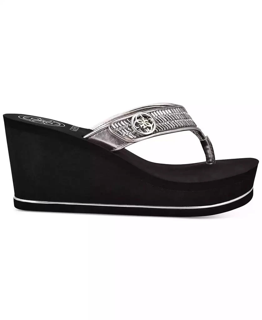 GUESS Sarraly Eva Logo Wedge Slip On Flip Sandals 2