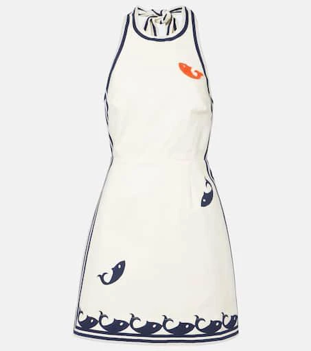 ALÉMAIS Marine printed cotton minidress 1