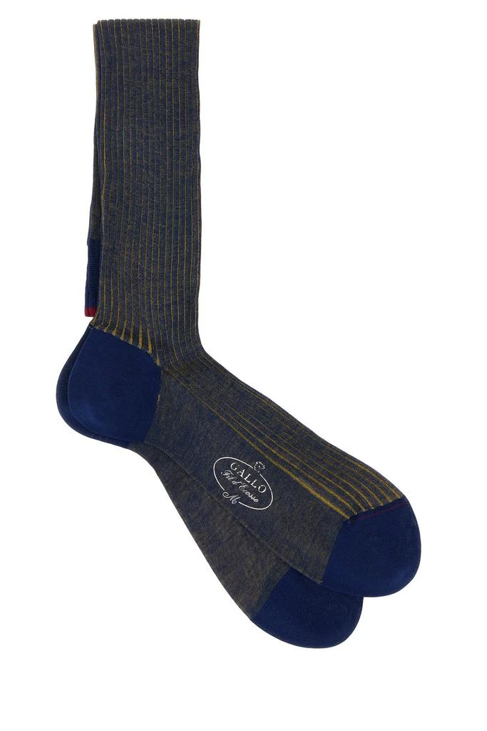 GALLO Two-tone cotton socks 1