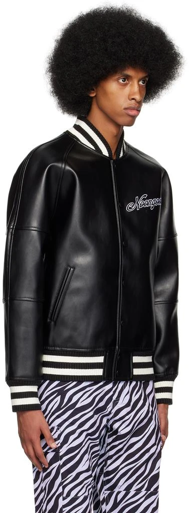 Noon Goons SSENSE Exclusive Black Sixth Sense Faux-Leather Bomber Jacket 2