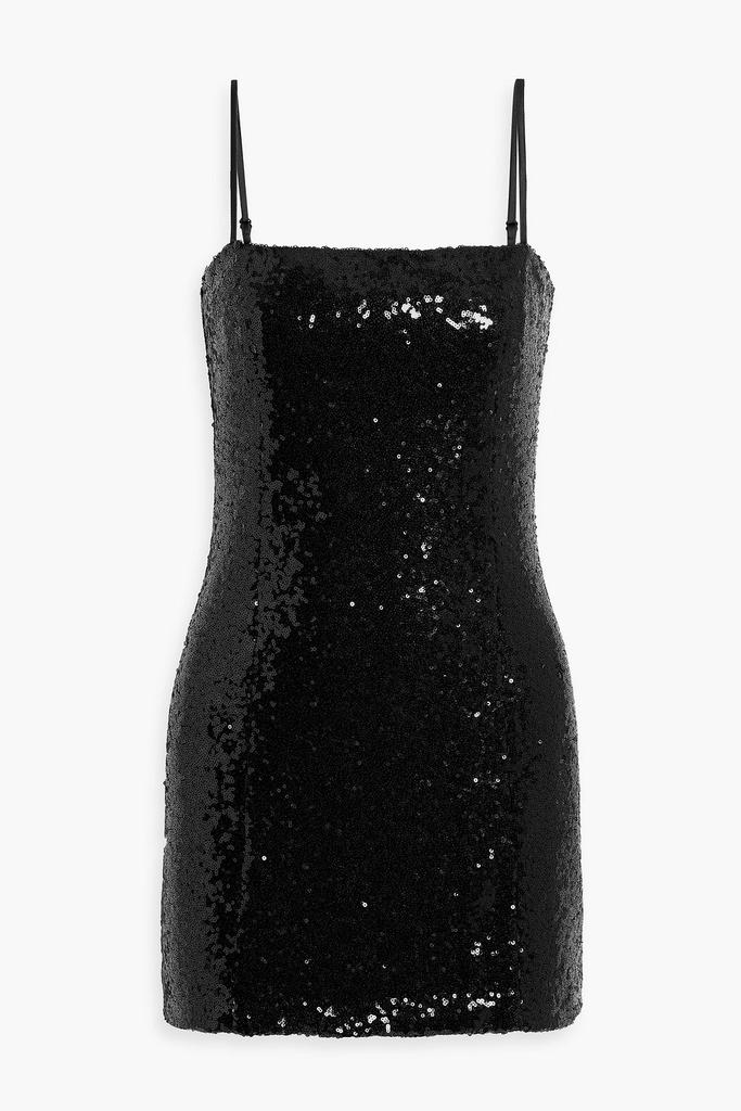 HVN Mia sequined crepe mini dress