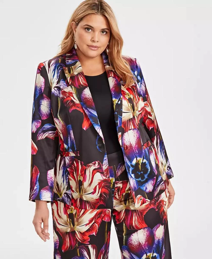 INC International Women's Printed Satin Blazer, Created for Macy's 5