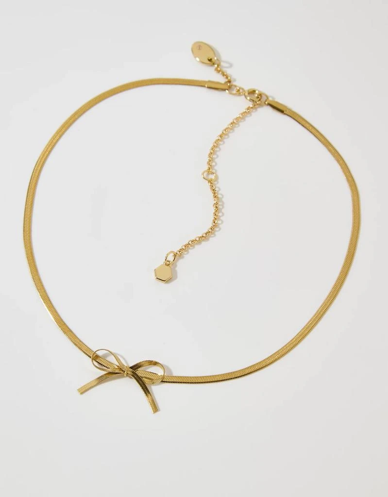 Aerie Aerie Herringbone Bow Necklace 1