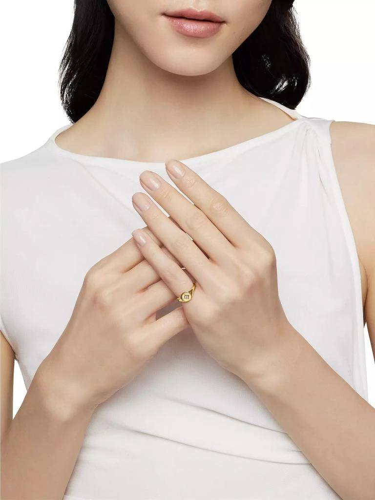 David Yurman Cable Collectibles Starset Pinky Ring In 18K Yellow Gold 2