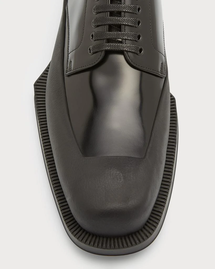 Prada Men's Brushed Leather Derby Shoes 5