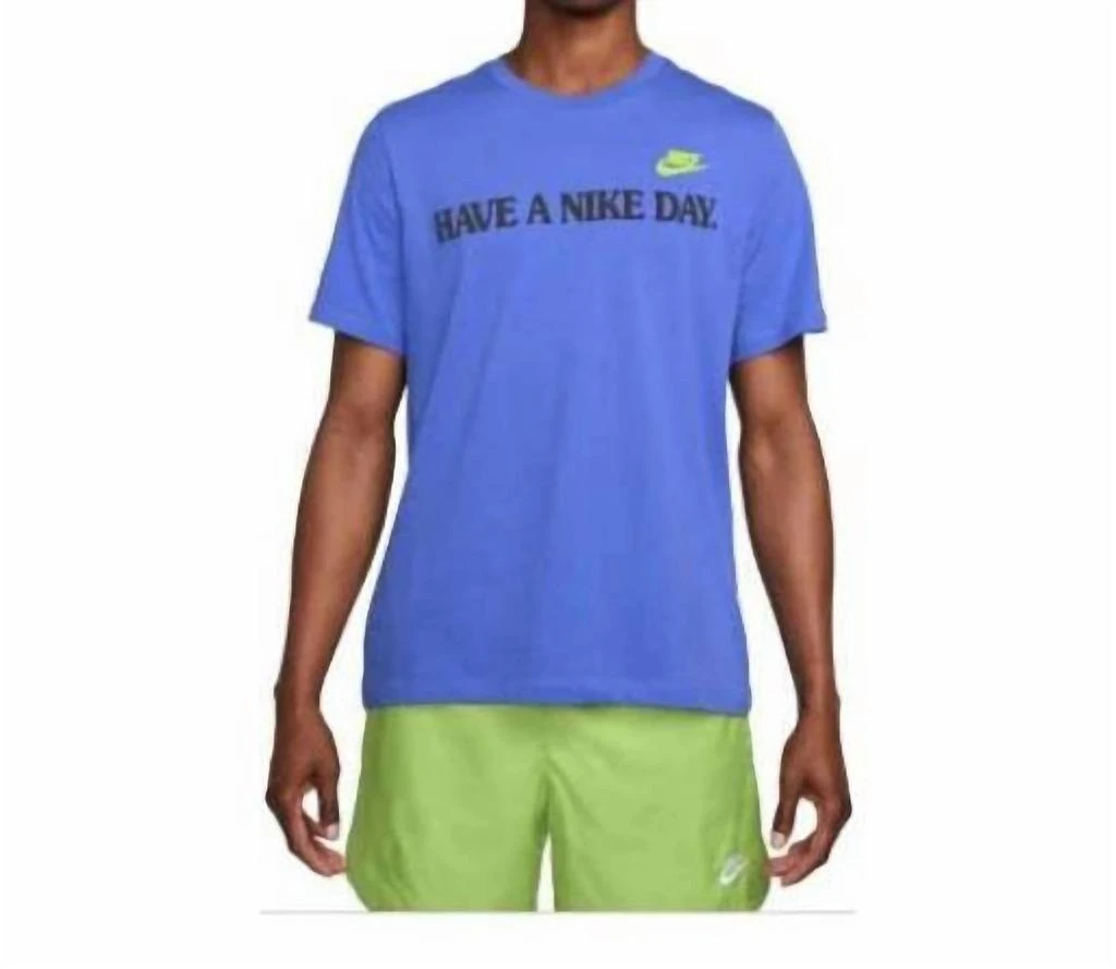 NIKE Sportswear Short Sleeve Tee In Racer Blue