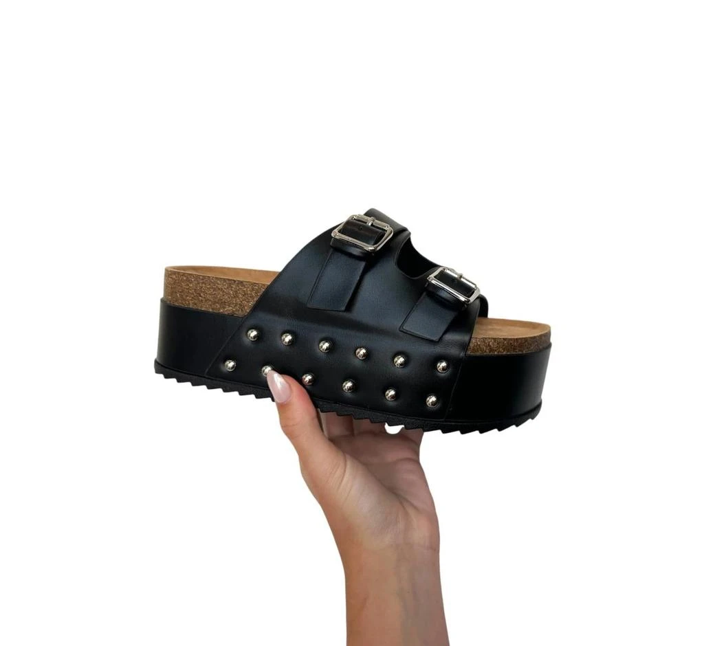 Pazzle Women's Elevate Platform Sandals In Black/silver 1